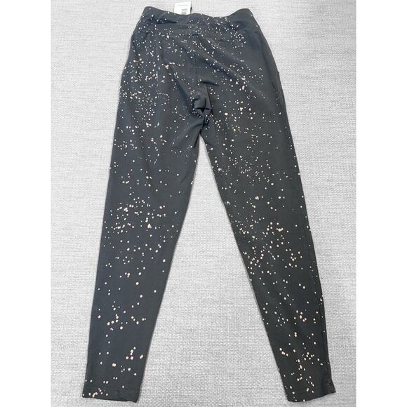 Bobi LA Legging Pant Drawstring Pull On Gray w/ Pinkish Paint Splatter Detail XS - Picture 3 of 13